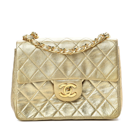 Chanel Metallic Lambskin Quilted Mini Square Flap Gold 1 of 16