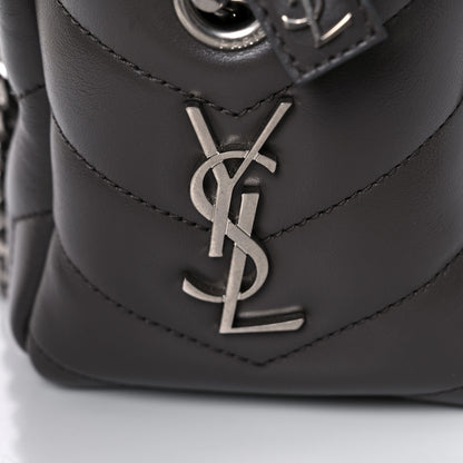 Saint Laurent Calfskin Y Quilted Monogram Small Loulou Bowling Bag Earth 12 of 12