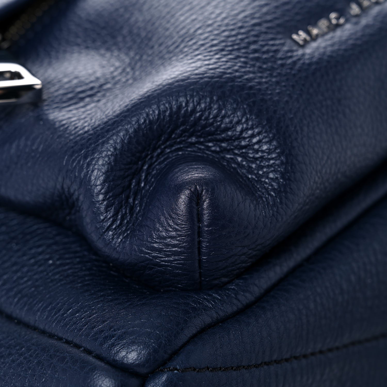 Marc Jacobs Pebbled Calfskin Varsity Backpack French Navy 15 of 15