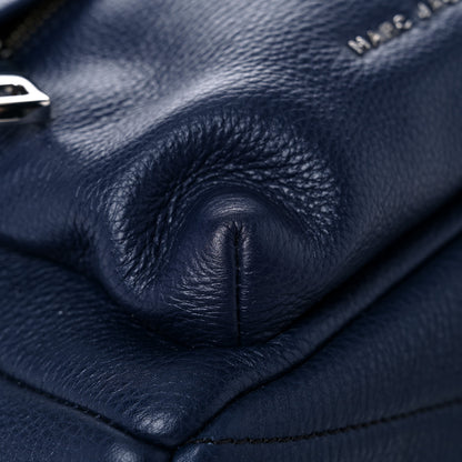 Marc Jacobs Pebbled Calfskin Varsity Backpack French Navy 15 of 15