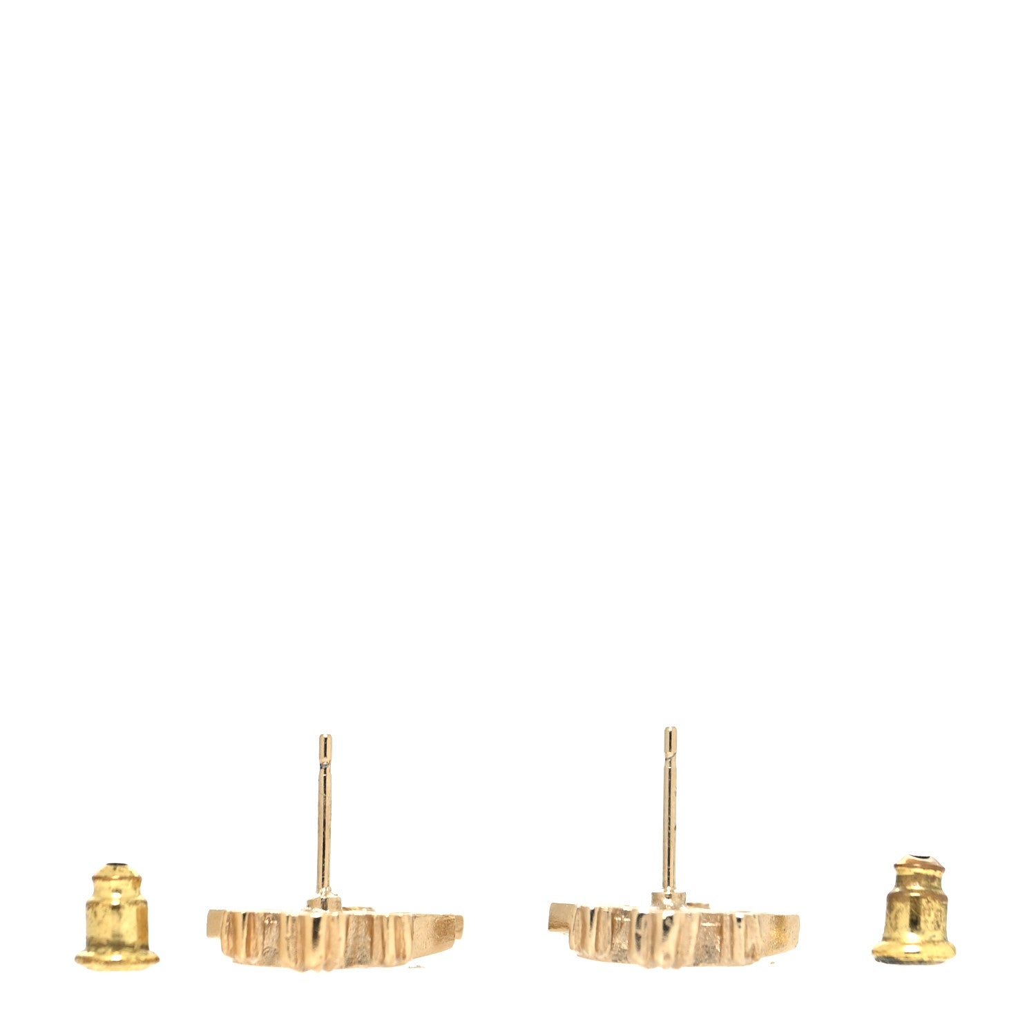 Chanel Crystal CC Crown Earrings Gold 3 of 4