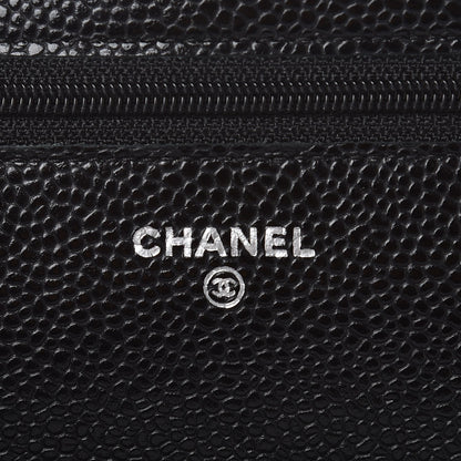 Chanel Caviar Quilted Wallet On Chain WOC Black 6 of 8