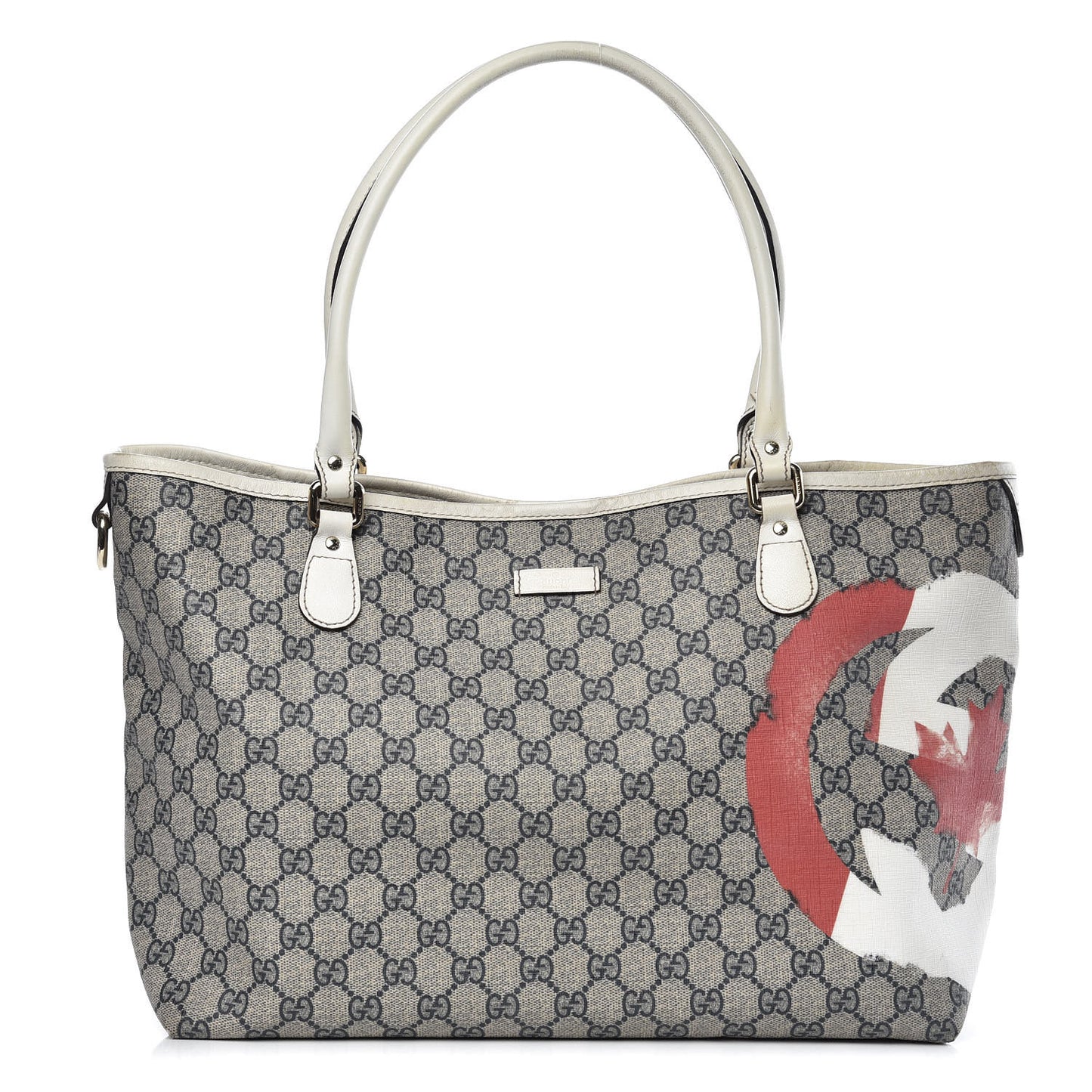 GG Plus Monogram Medium Canada Flag Unicef Tote Red