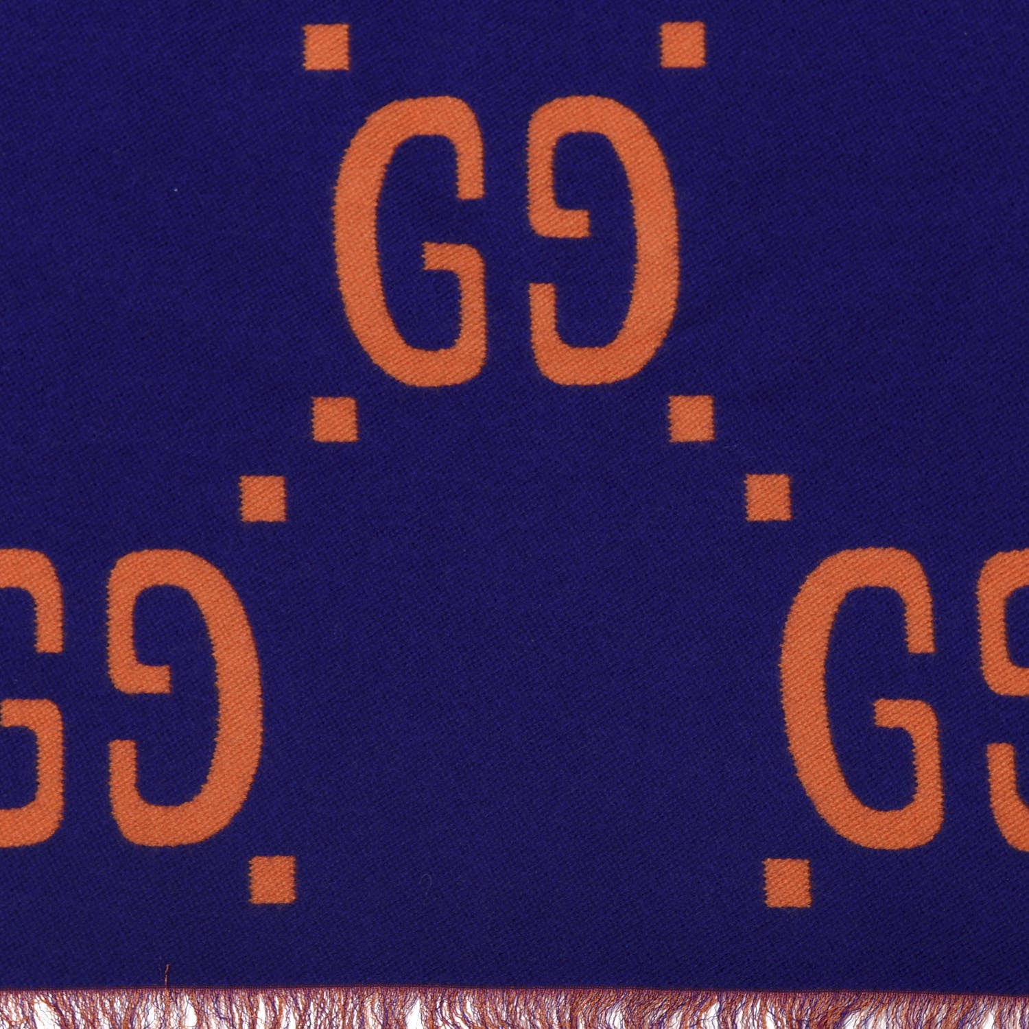 Gucci Wool Silk Monogram Jumbo GG Freedom Scarf Parma Violet Orange 3 of 3