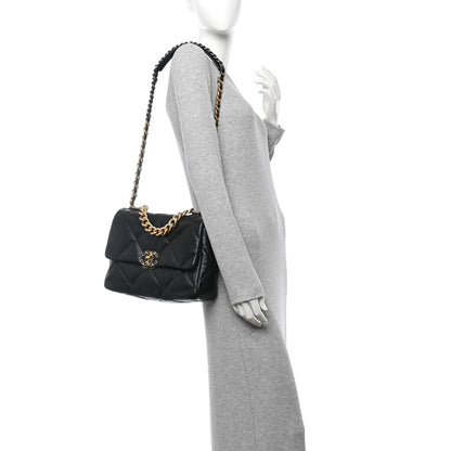 Chanel Lambskin Quilted Large Chanel 19 Flap Black 2 of 11