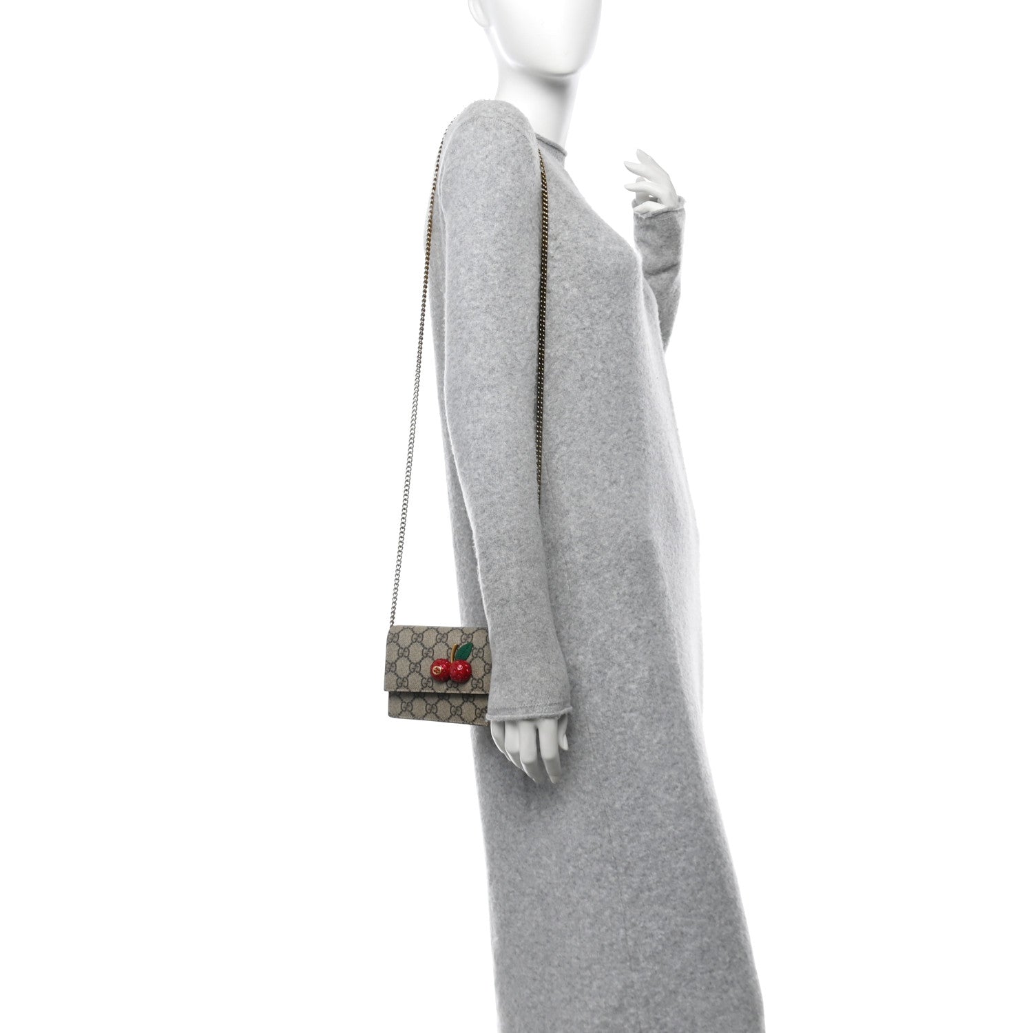 Gucci GG Supreme Monogram Mini Cherry Chain Bag 2 of 10