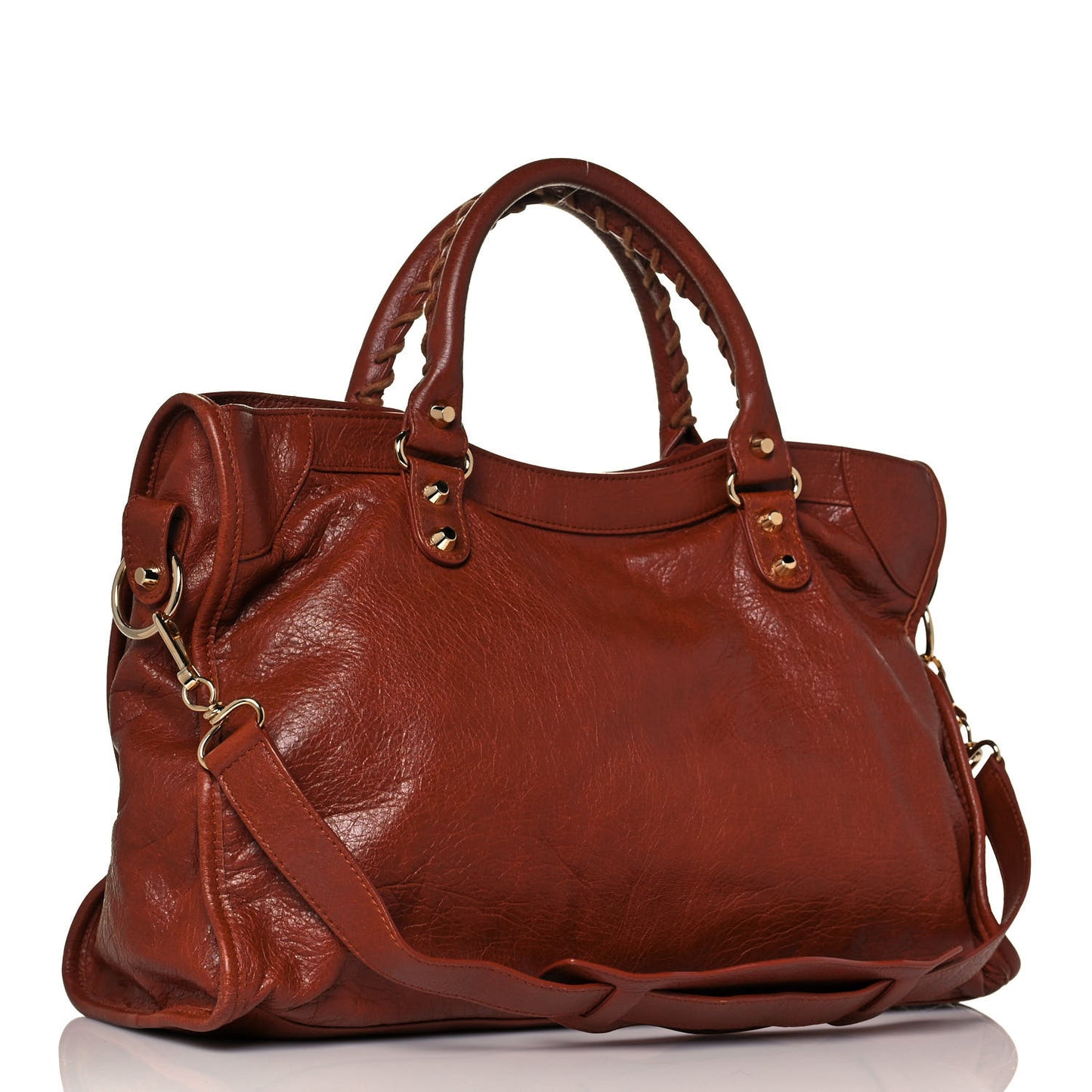 Agneau Classic Gold Hardware City Marron Cognac