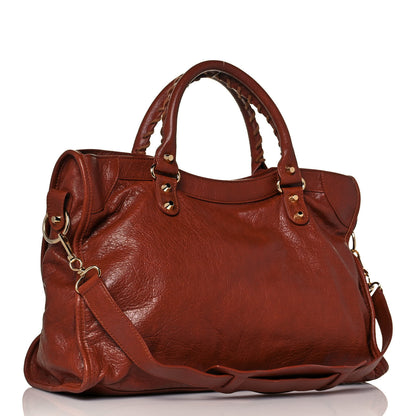Balenciaga Agneau Classic Gold Hardware City Marron Cognac 3 of 12