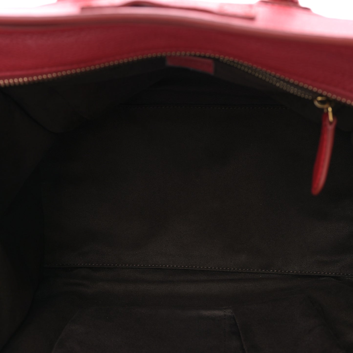 Drummed Calfskin Mini Luggage Red