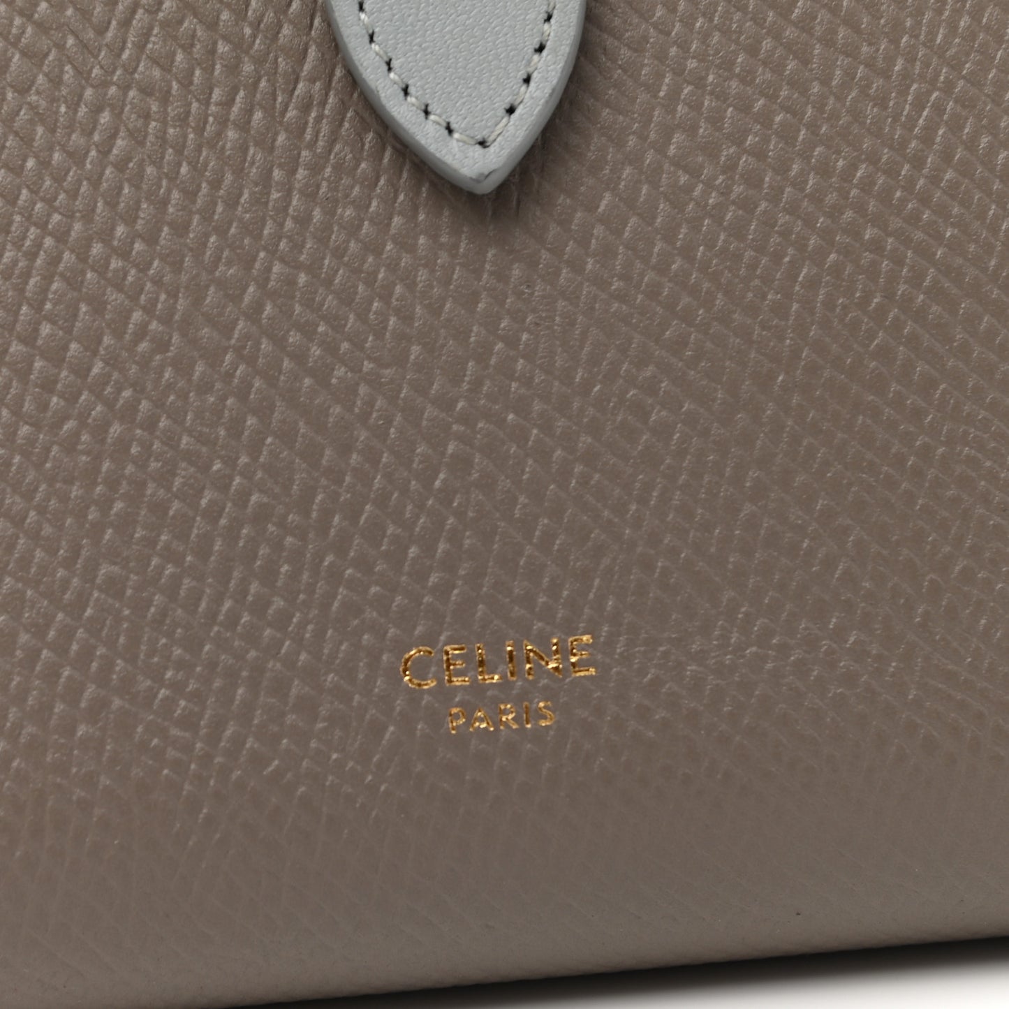 Grained Calfskin Large Multifunction Strap Wallet Pebble Mineral