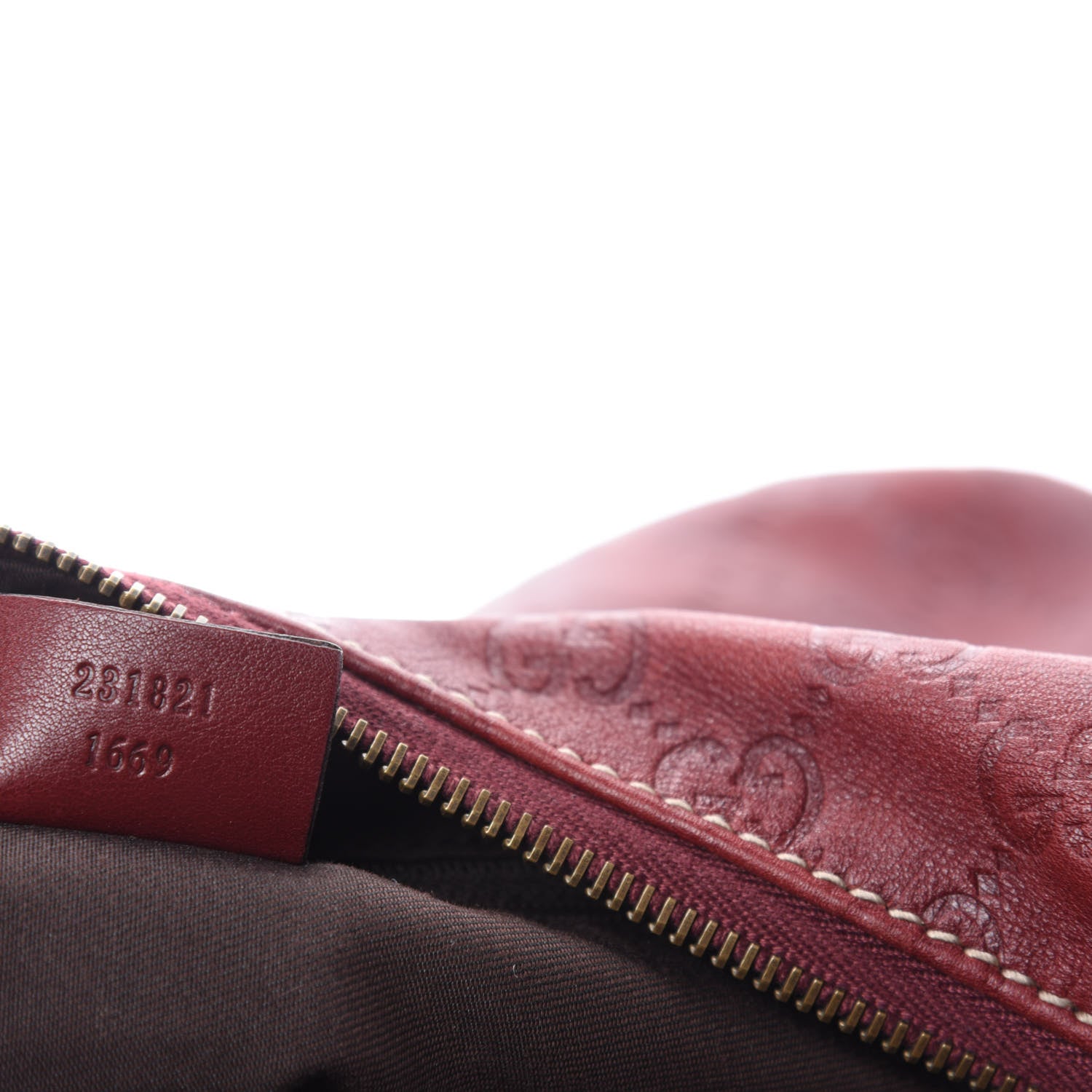 Gucci Guccissima Medium Horsebit Chain Hobo Red 9 of 10