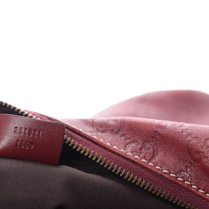 Gucci Guccissima Medium Horsebit Chain Hobo Red 9 of 10