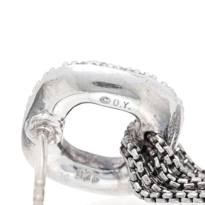 David Yurman Sterling Silver Diamond Tassel Drop Earrings 4 of 4