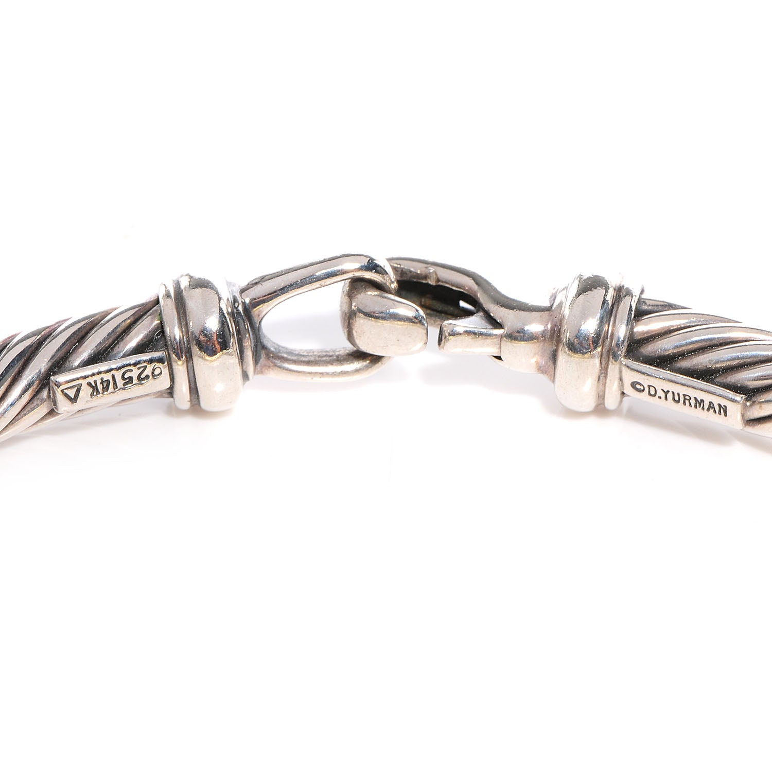 David Yurman Sterling Silver 14K Yellow Gold 5mm Metro Cable Bracelet 5 of 5