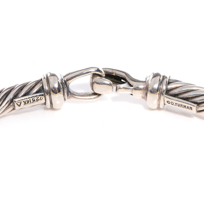 David Yurman Sterling Silver 14K Yellow Gold 5mm Metro Cable Bracelet 5 of 5