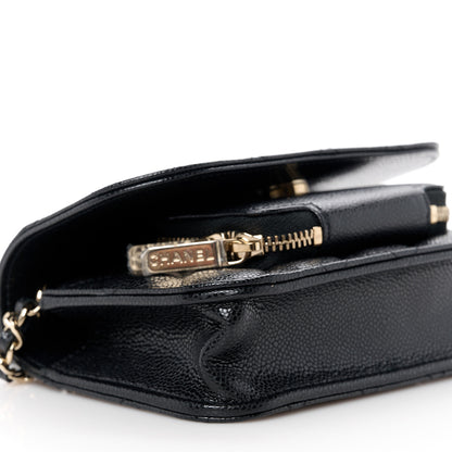 Chanel Caviar Quilted Business Affinity Clutch With Chain Black 10 of 12
