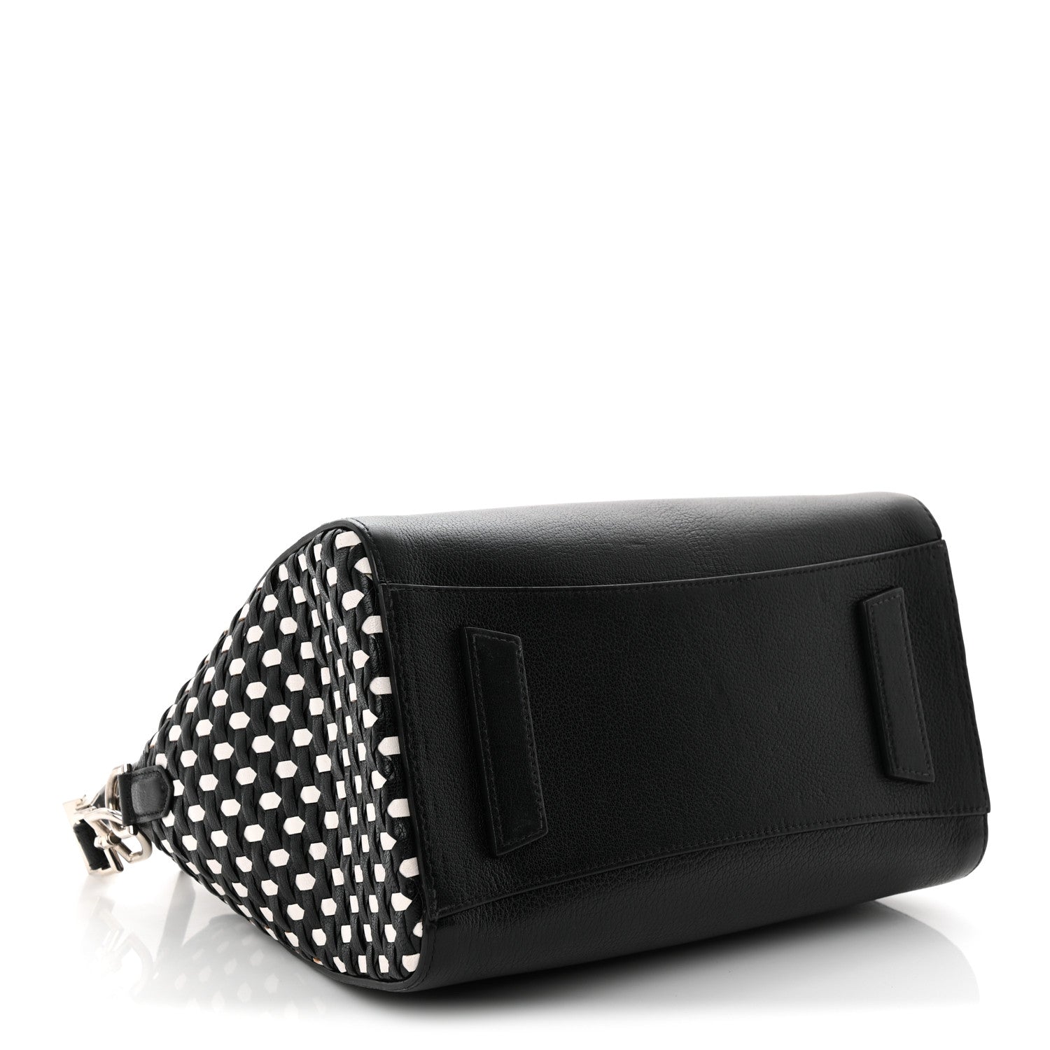 Givenchy Sugar Goatskin Woven Small Antigona Black White 4 of 11