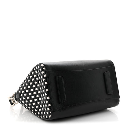 Givenchy Sugar Goatskin Woven Small Antigona Black White 4 of 11