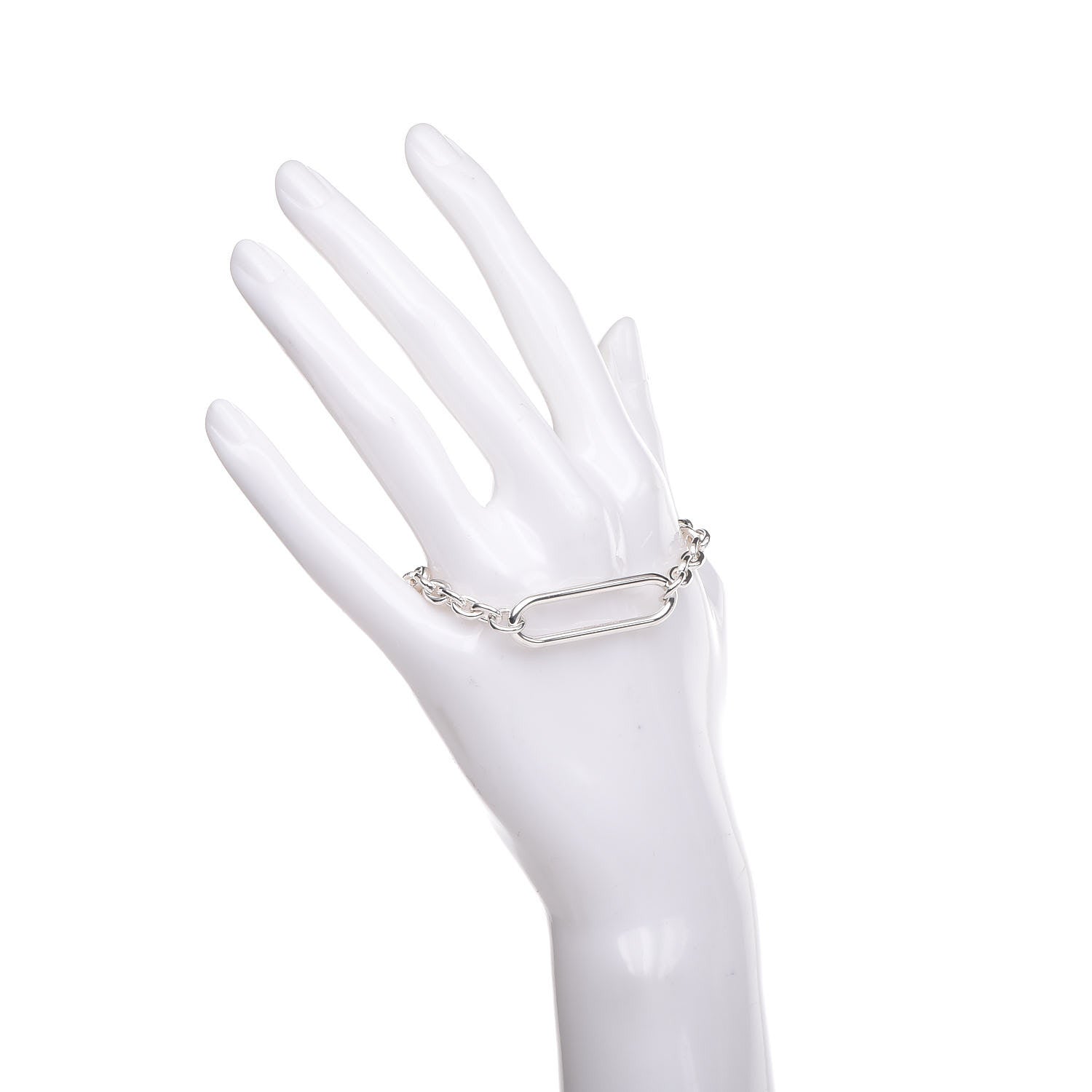 Hermes Sterling Silver Chaine d'Ancre Twist Bracelet LG 2 of 6