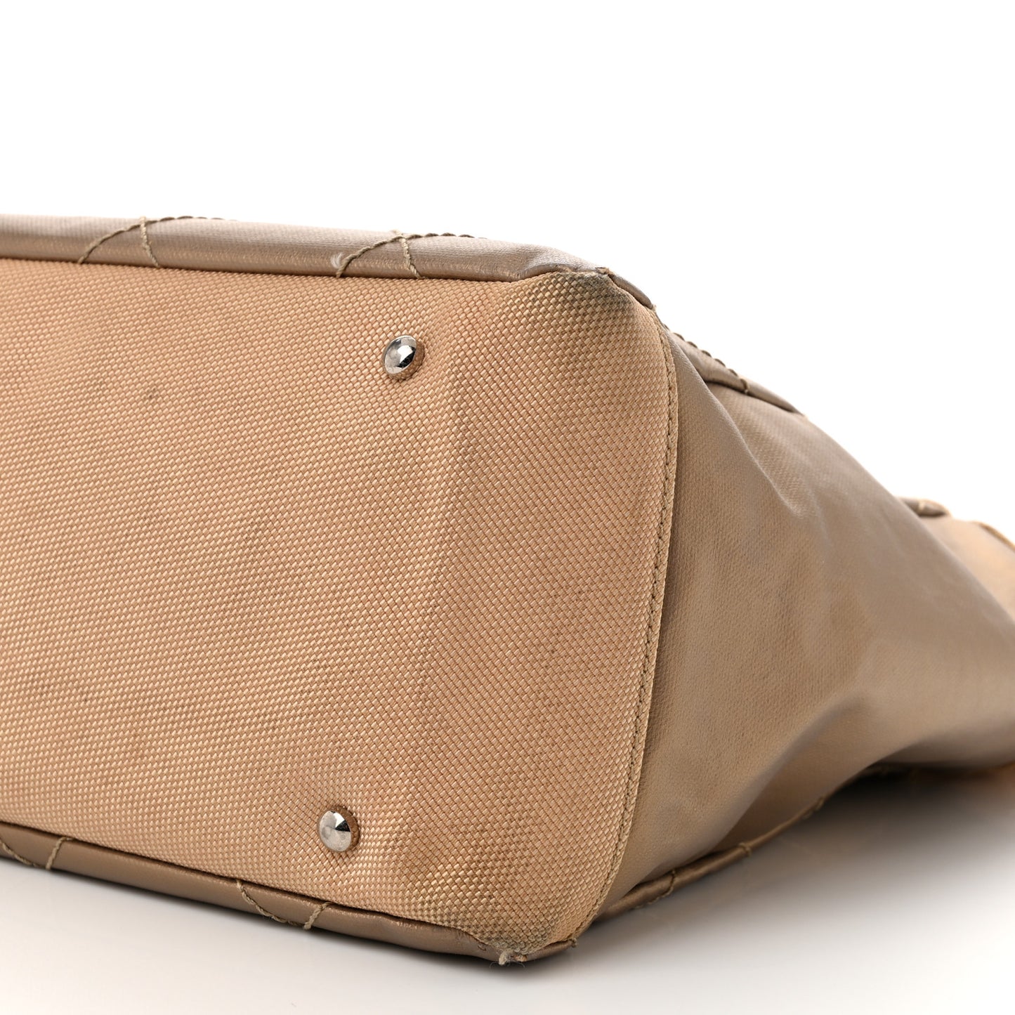 Metallic Coated Canvas Large Paris Biarritz Tote Gold