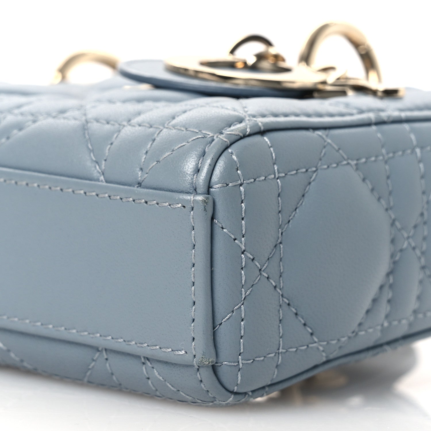 Christian Dior Lambskin Cannage Micro Lady D-Joy Cloud Blue 10 of 14