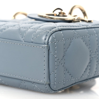 Christian Dior Lambskin Cannage Micro Lady D-Joy Cloud Blue 10 of 14