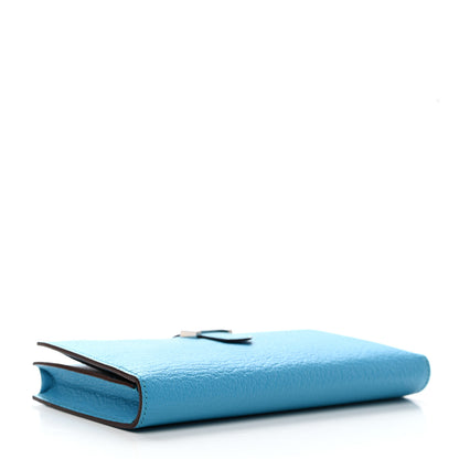 Hermes Chevre Mysore Bearn Gusset Wallet Bleu Azteque 4 of 8
