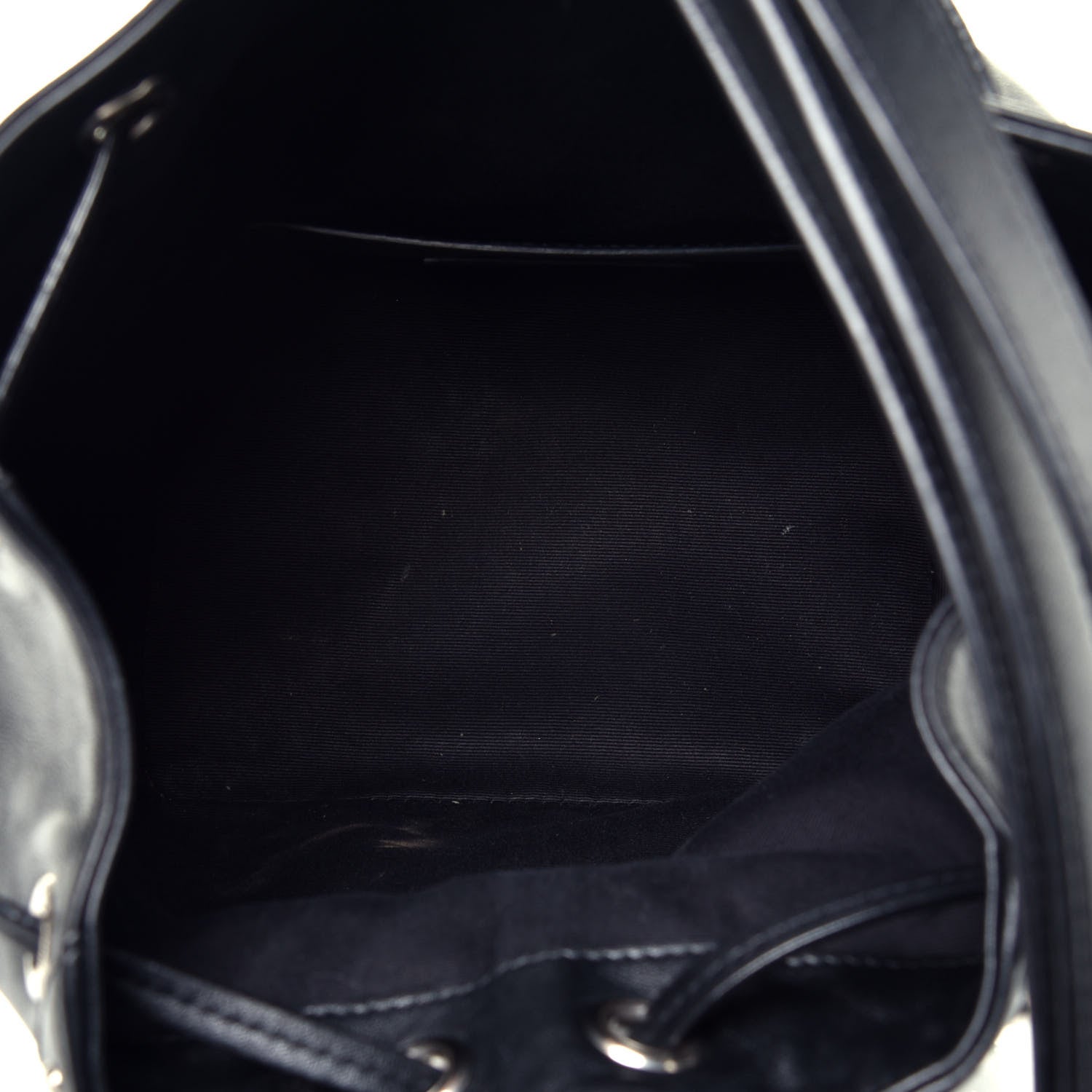 Saint Laurent Calfskin Small Y Studs Bucket Bag Black 5 of 9