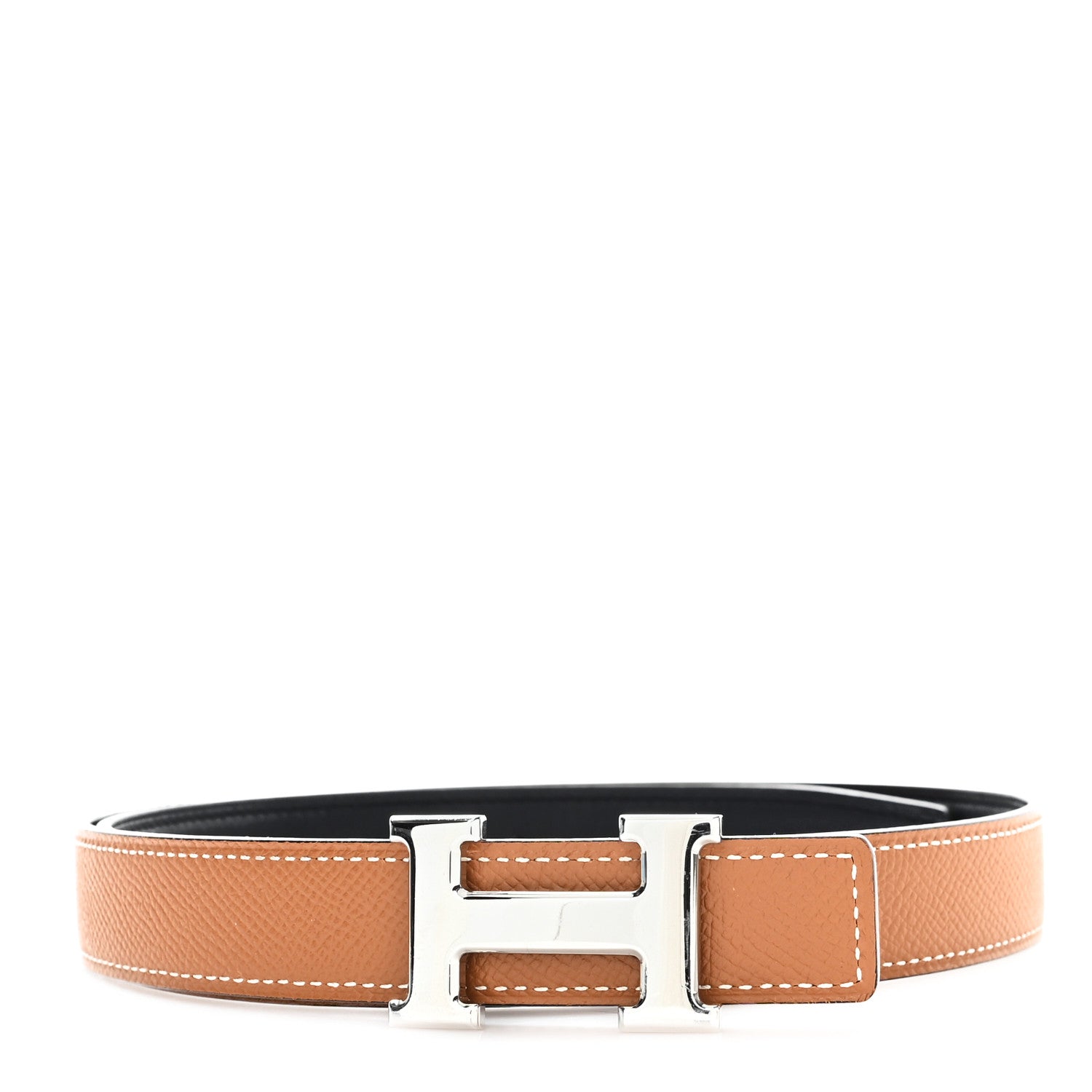 Hermes Swift Epsom 24mm Mini H Belt 75 30 Black Gold 1 of 5