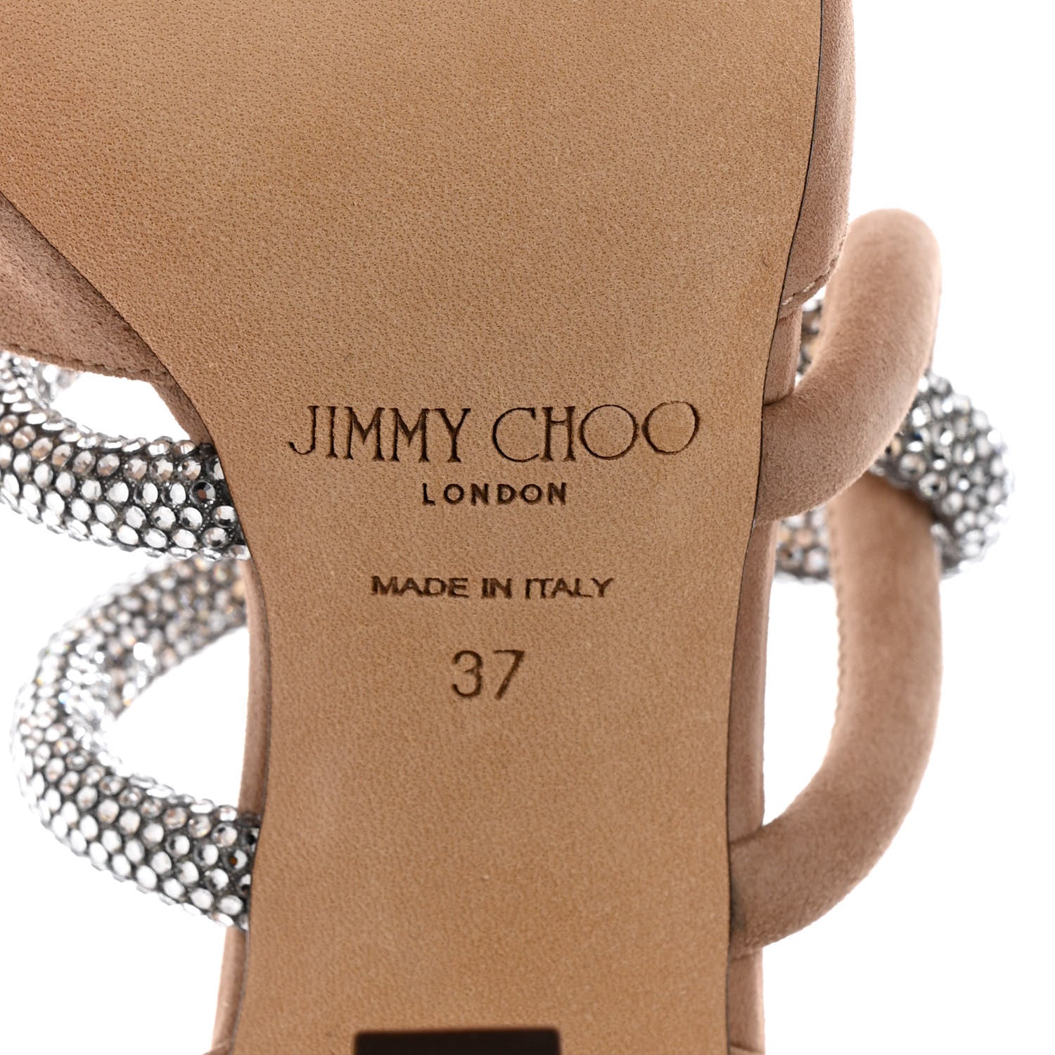 Jimmy Choo Suede Crystal Luis 90 Pumps 37 Tan 6 of 7