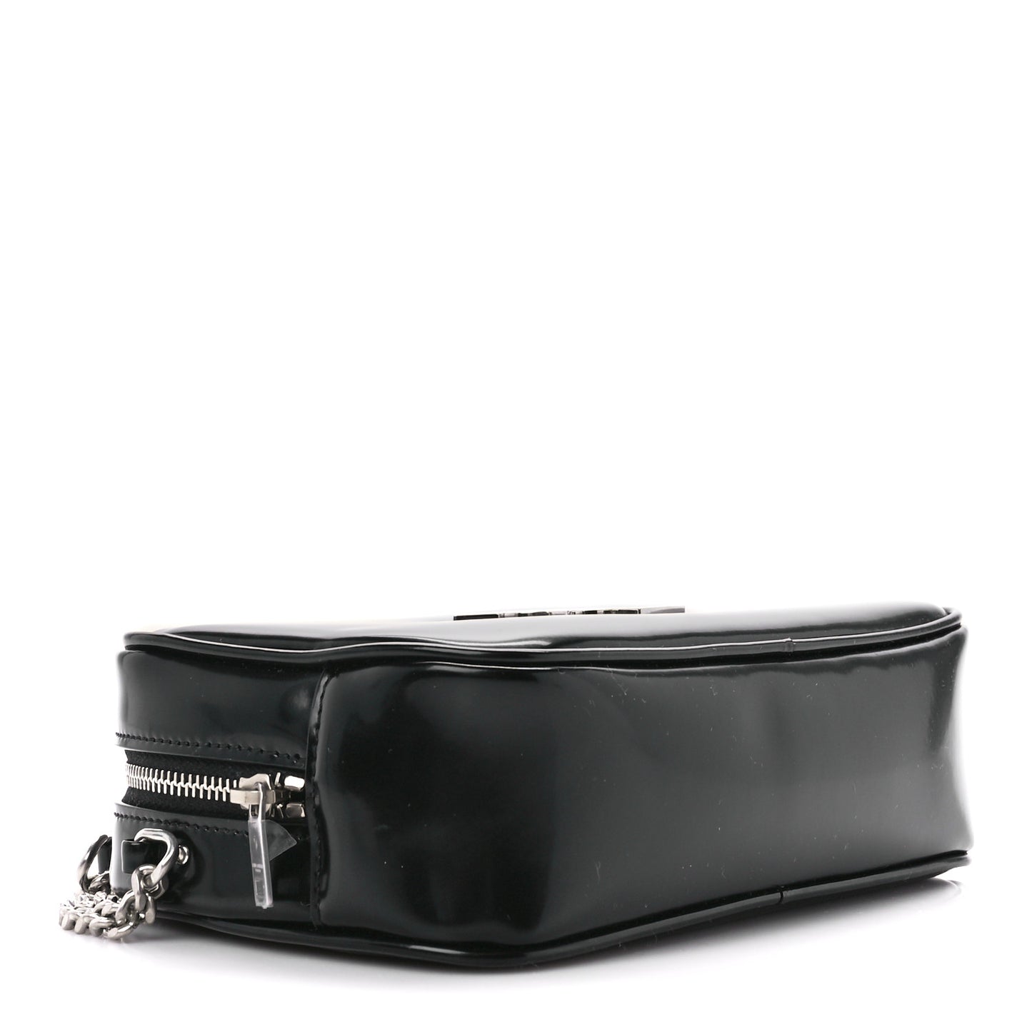 Shiny Calfskin Monogram Mini Lou Camera Bag Black