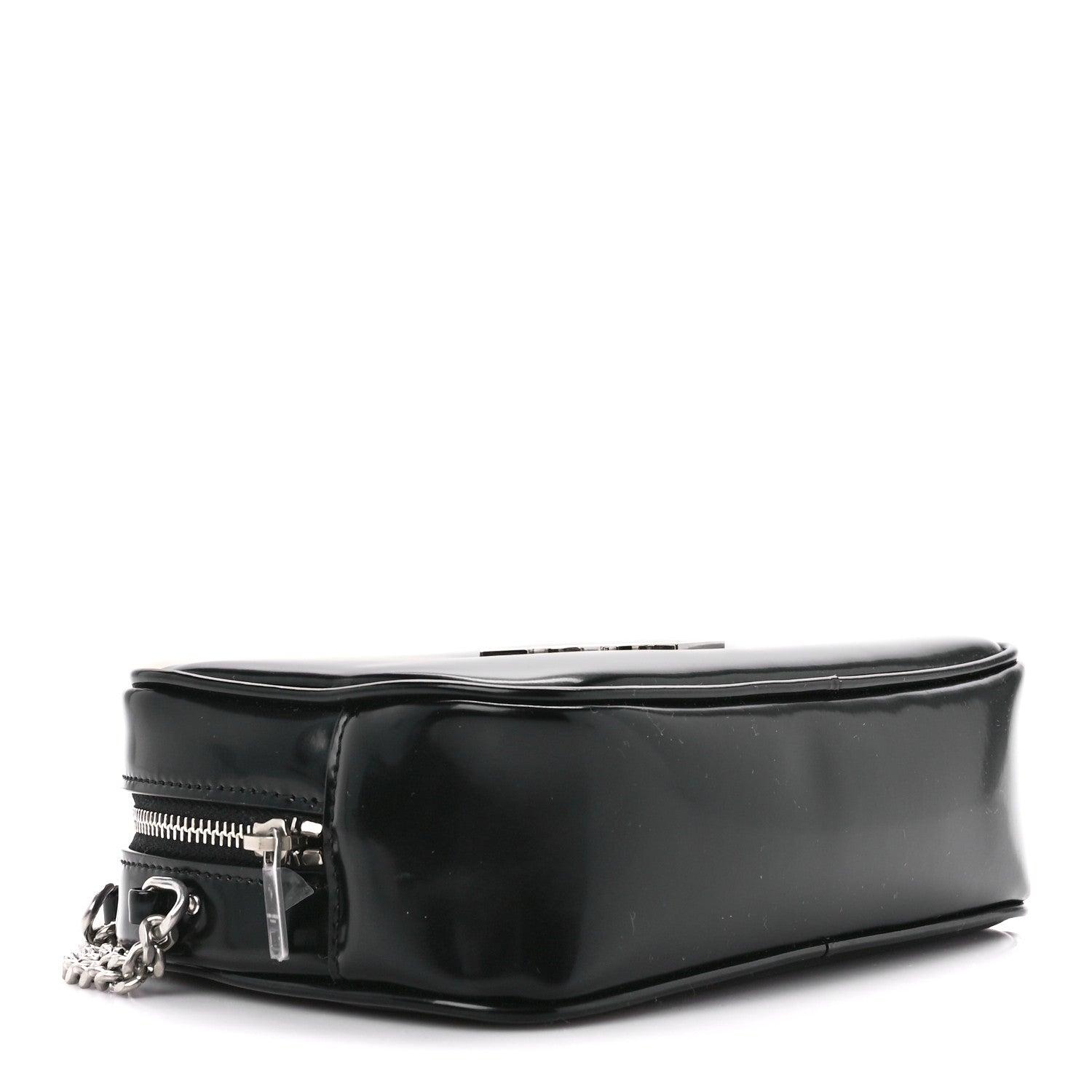 Saint Laurent Shiny Calfskin Monogram Mini Lou Camera Bag Black 4 of 11
