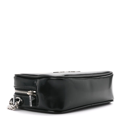 Saint Laurent Shiny Calfskin Monogram Mini Lou Camera Bag Black 4 of 11