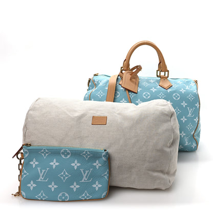 Louis Vuitton Calfskin Monogram Speedy P9 Bandouliere 40 Turquoise 2 of 12