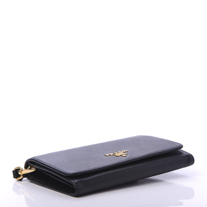 Prada Saffiano Metal Wristlet Black 4 of 9