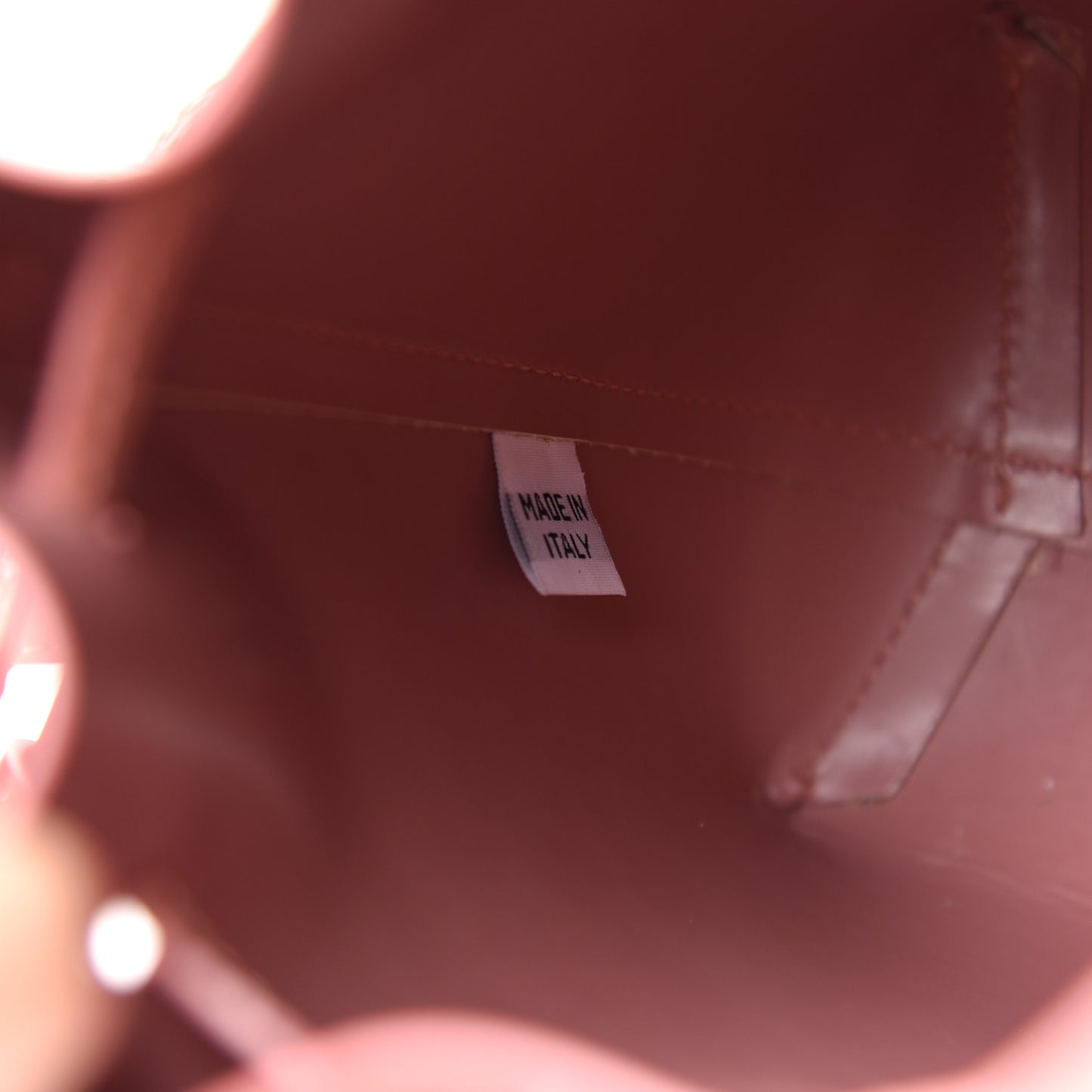 Patent Calfskin Mini Mini Bucket Blush