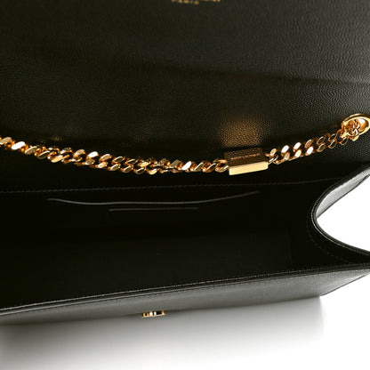 Saint Laurent Grain De Poudre Medium Classic Monogram Kate Satchel Black 4 of 4