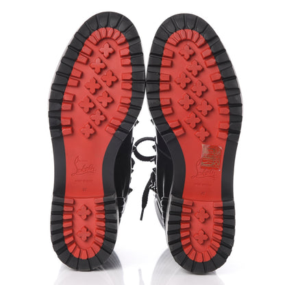 Christian Louboutin Shiny Nappa Mad Flat Boots 37 Black 5 of 7
