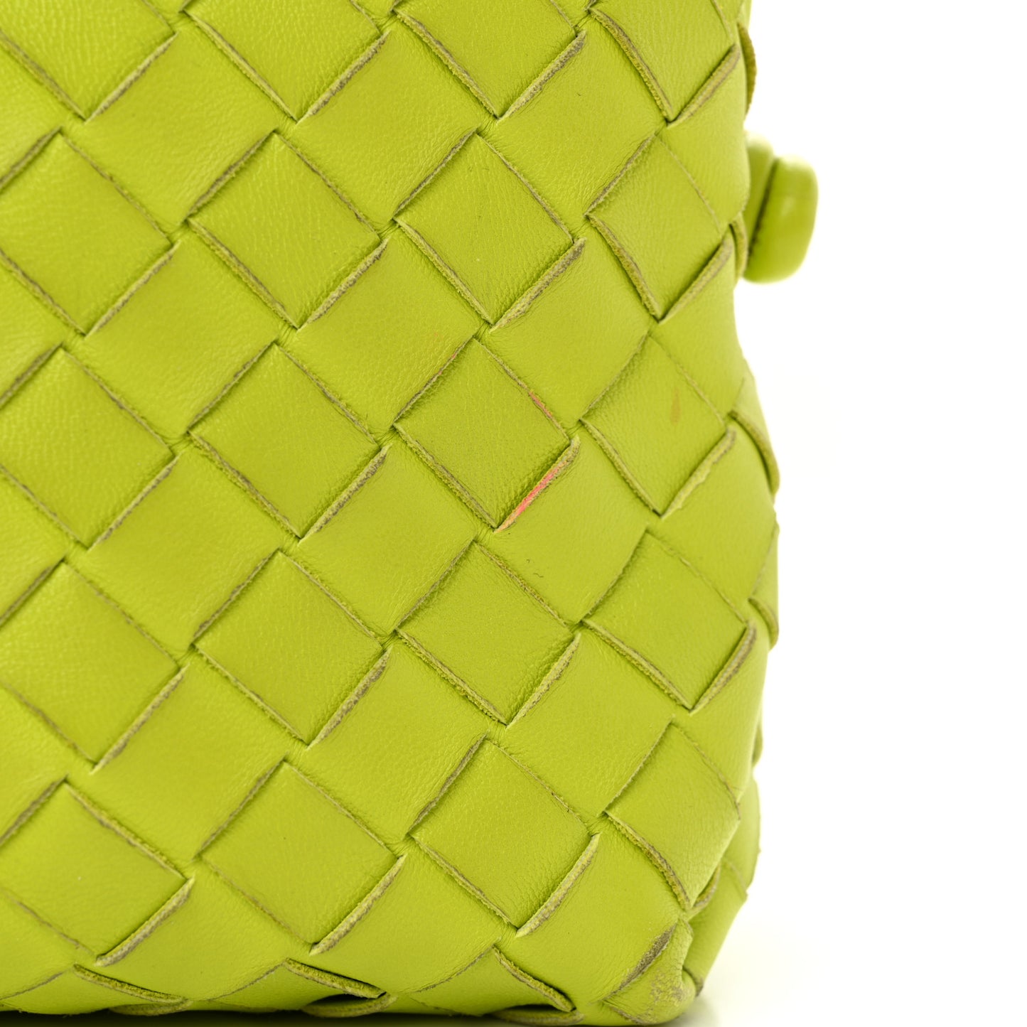 Nappa Intrecciato Small Loop Camera Bag Acid Kiwi