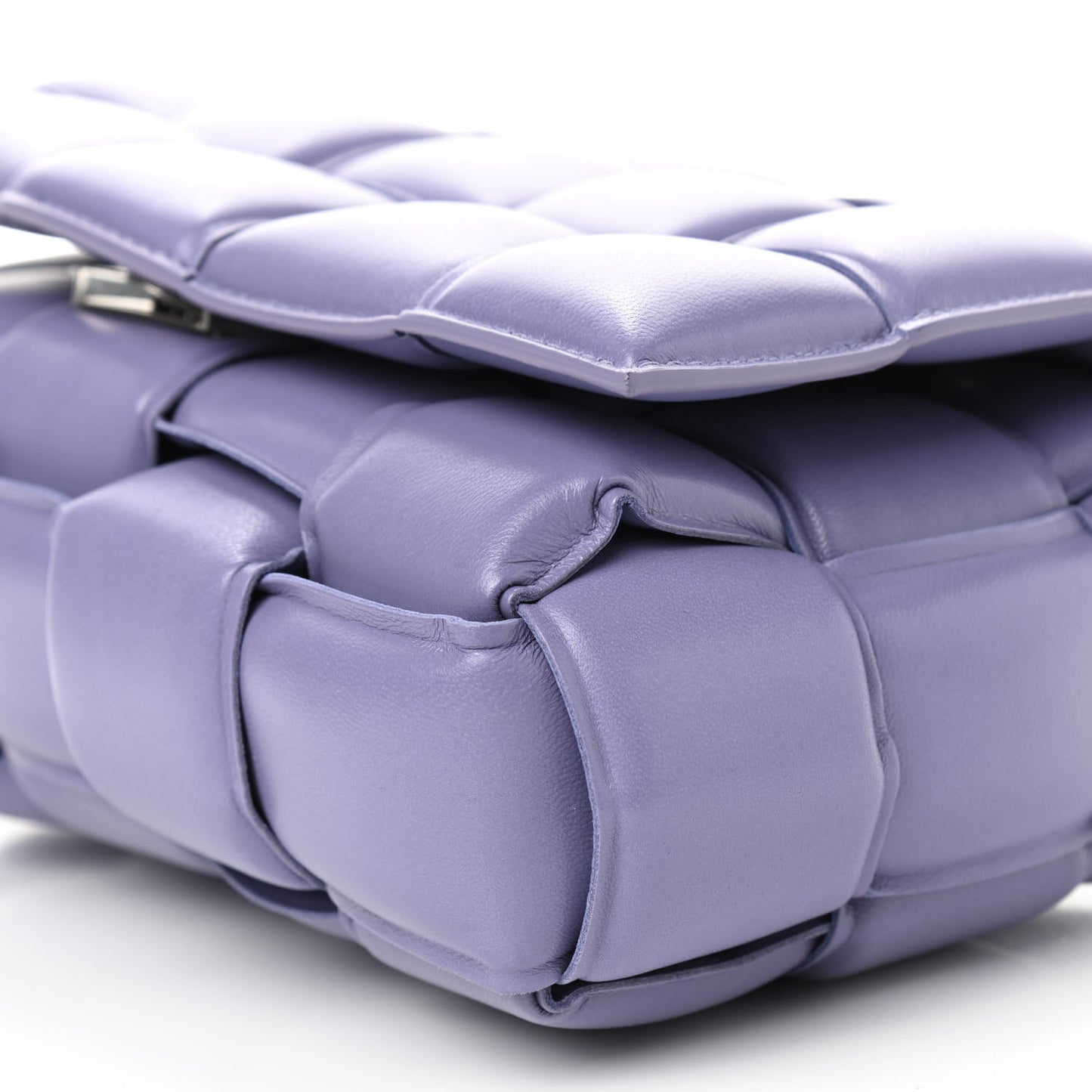 Nappa Maxi Intreccio Padded Cassette Crossbody Bag Lavender