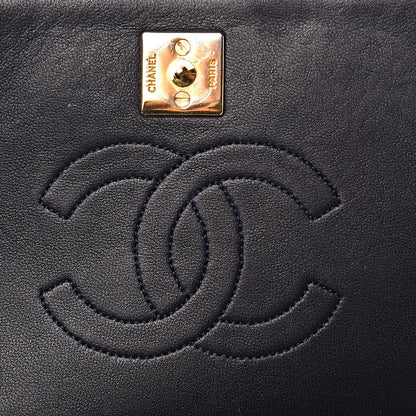 Chanel Lambskin Quilted Small Single Flap Navy 8 of 12