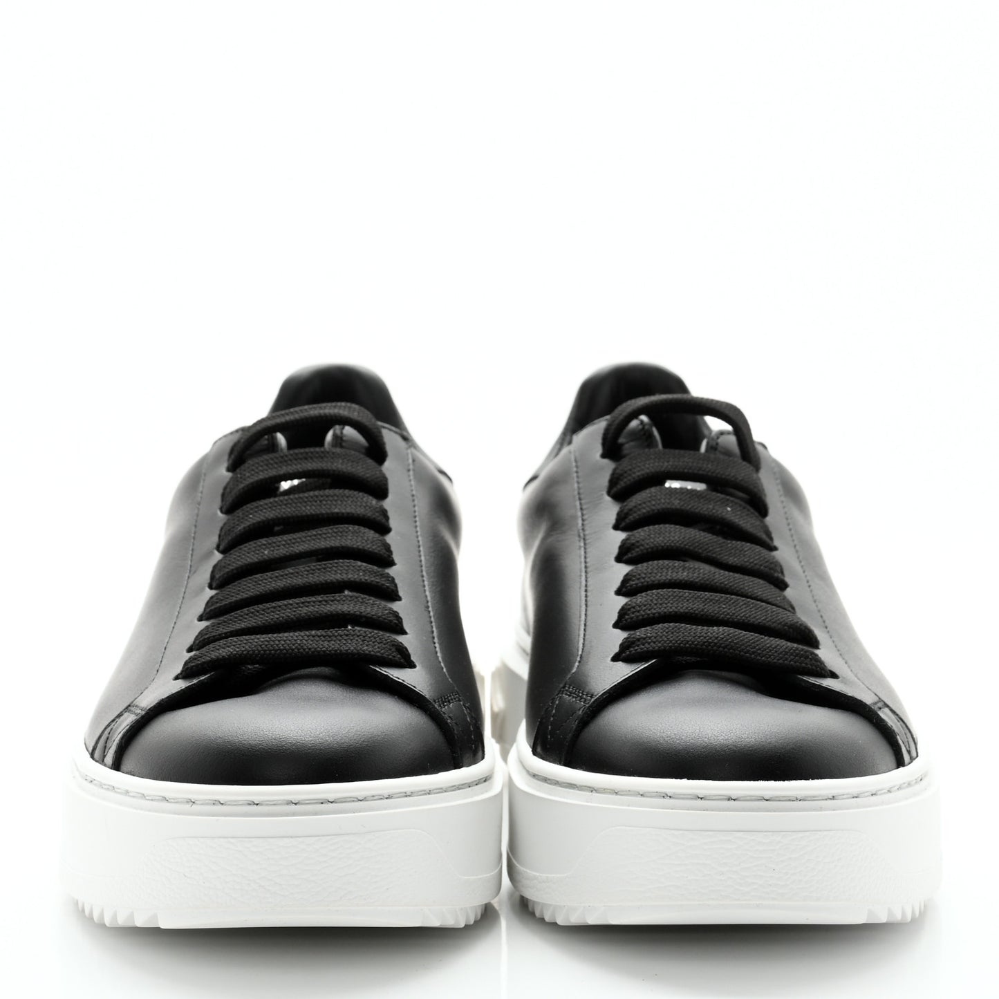 Calfskin Time Out Sneakers 37.5 Black