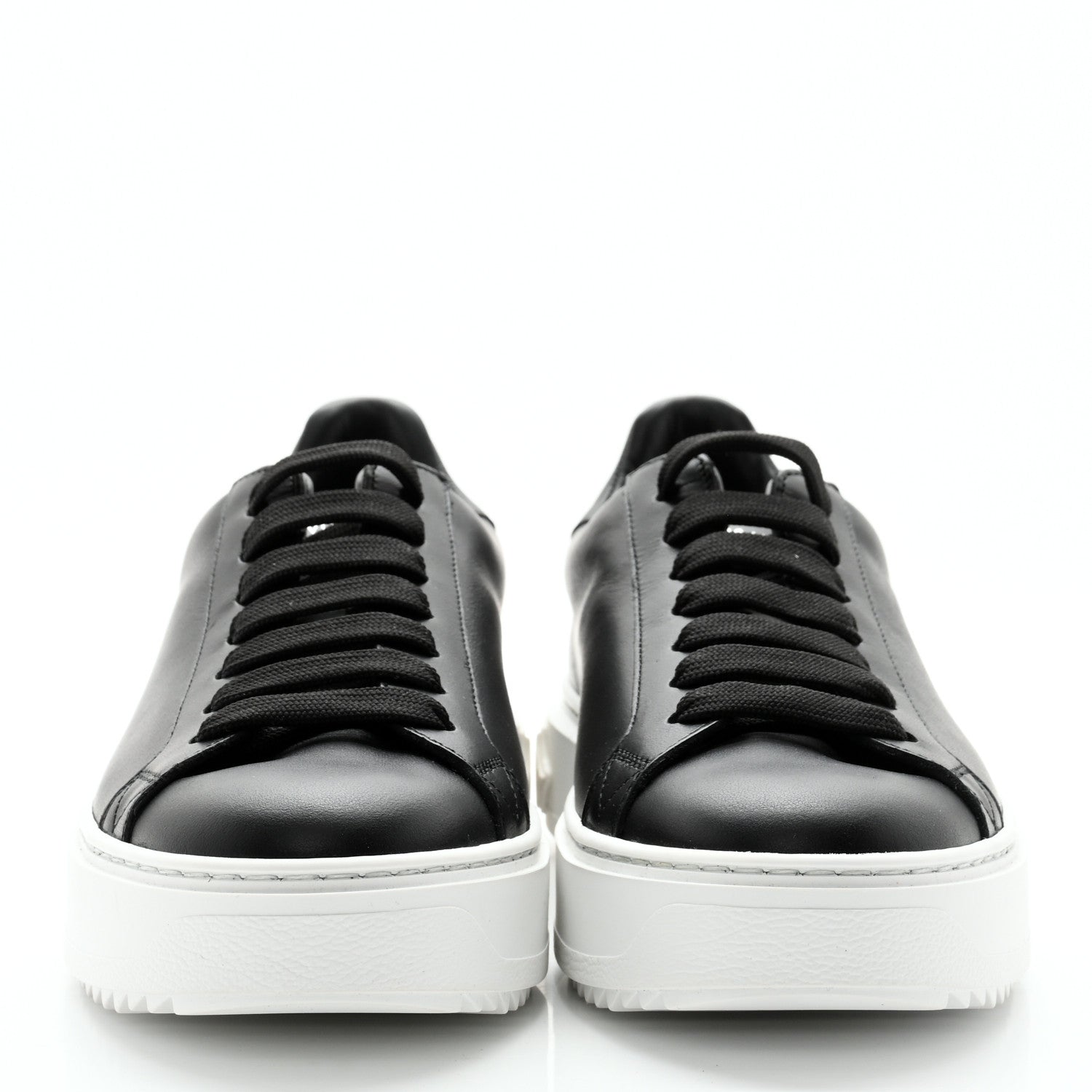 Louis Vuitton Calfskin Time Out Sneakers 37.5 Black 2 of 8