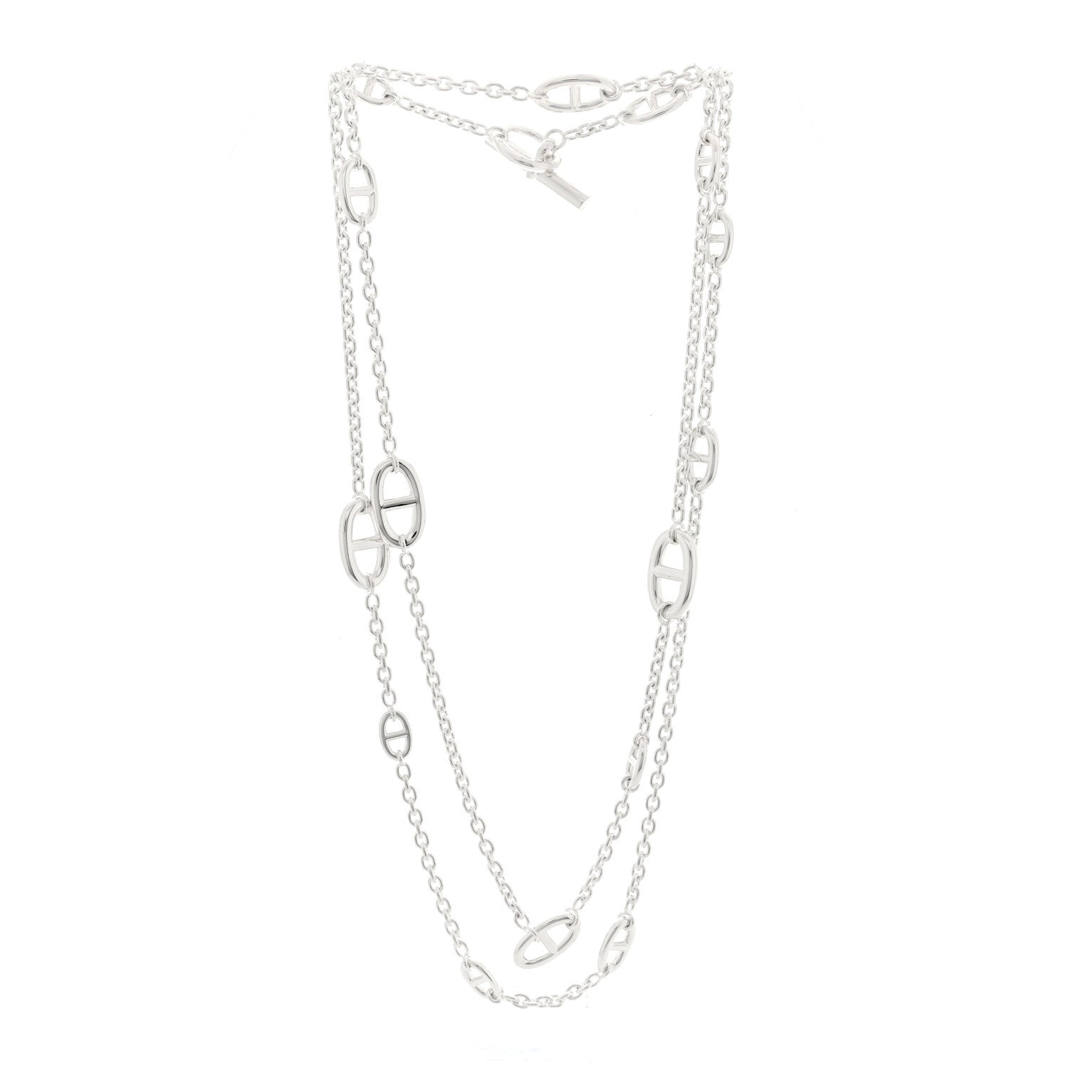 Hermes Sterling Silver Farandole Necklace 120 3 of 5