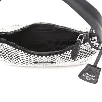 Prada Satin Crystal Mini Re-Edition 2000 Bag Cristal 8 of 11