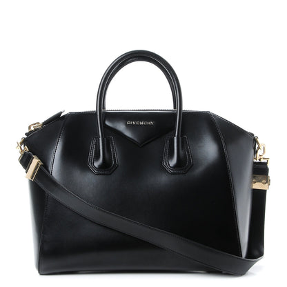 Givenchy Shiny Lord Calfskin Medium Antigona Black 1 of 9