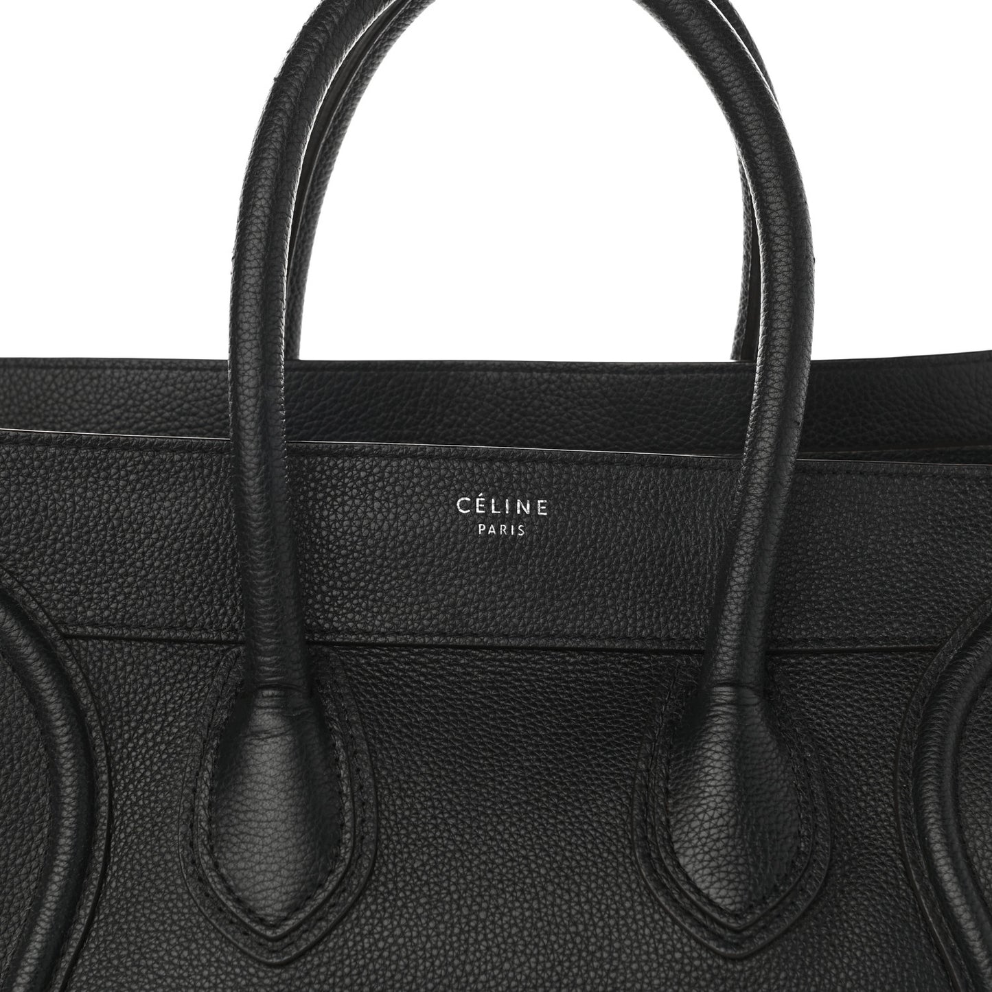 Drummed Calfskin Mini Luggage Black