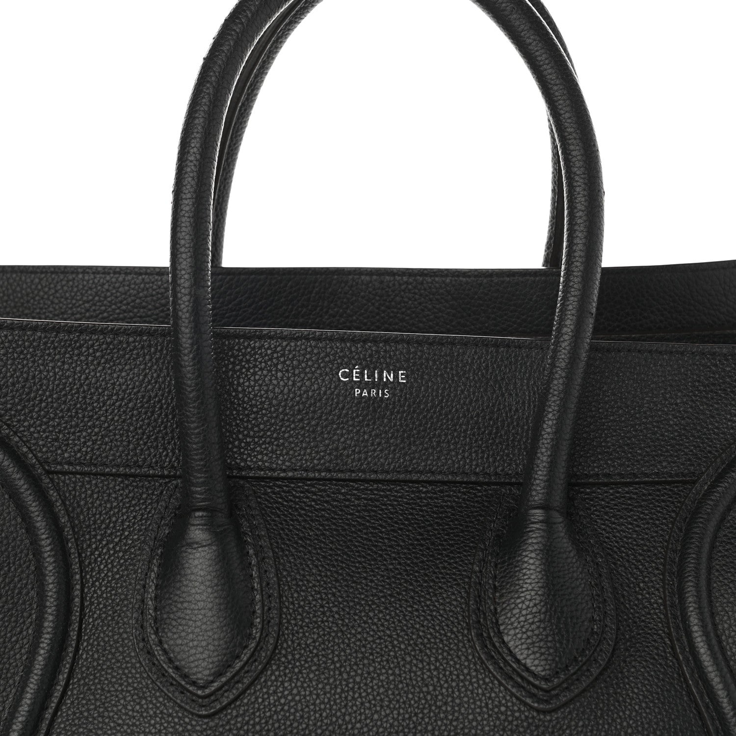 Celine Drummed Calfskin Mini Luggage Black 8 of 15