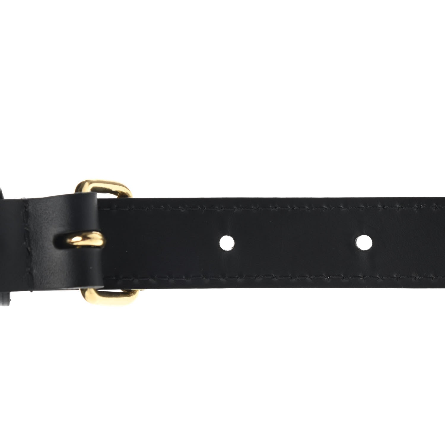Louis Vuitton Calfskin 16mm Adjustable Shoulder Strap Black 3 of 6