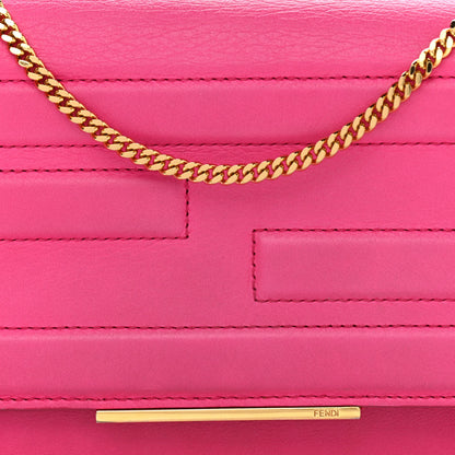 Fendi Vitello Flamingo Tube Wallet on Chain Fuchsia 8 of 16